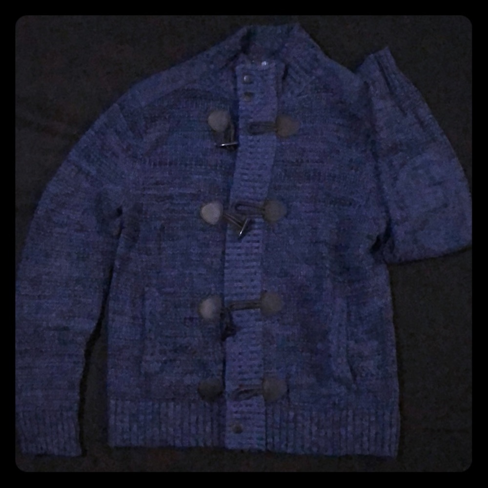 Express Men’s NavyBlue Sweater w/ zipper & buckle!